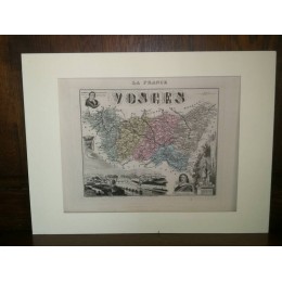 Carte ancienne Authentique des Vosges 1861