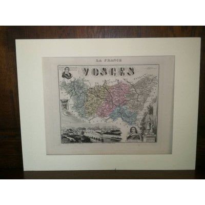 Carte ancienne Authentique des Vosges 1861