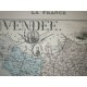 Carte ancienne Authentique de La Vendée 1861