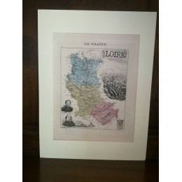 Carte ancienne Authentique de La Loire 1861