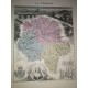 Carte ancienne Authentique de l'Indre et Loire 1861
