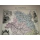 Carte ancienne Authentique du Cher 1861