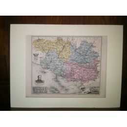 Carte ancienne Authentique du Morbihan 1861