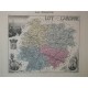 Carte ancienne Authentique du Lot et Garonne 1861