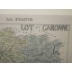 Carte ancienne Authentique du Lot et Garonne 1861