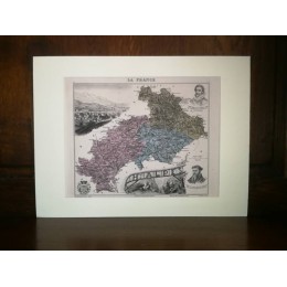 Carte ancienne Authentique des Hautes Alpes 1861