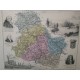 Carte ancienne Authentique de l'Yonne 1861
