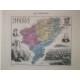 Carte ancienne Authentique du Doubs 1861