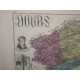 Carte ancienne Authentique du Doubs 1861