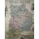 Carte ancienne Authentique de La Seine et Marne 1861