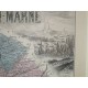 Carte ancienne Authentique de La Haute-Marne 1861