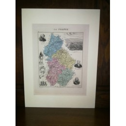 Carte ancienne Authentique du Jura 1861