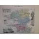 Carte ancienne Authentique du Finistère 1861