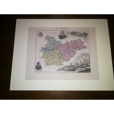 Carte ancienne Authentique du Tarn et Garonne 1861