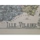 Carte ancienne Authentique d'Ille et Vilaine 1861