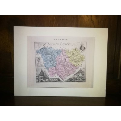 Carte ancienne Authentique de la Haute Loire