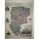 Carte ancienne Authentique de l'Aisne 1861