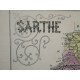 Carte ancienne Authentique de la Sarthe 1861
