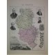 Carte ancienne Authentique du Rhône 1861