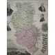 Carte ancienne Authentique du Rhône 1861