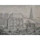 L'Eglise de Wismes par Robaut Eau forte XIXème siècle Paysage