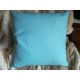 Coussin avec housse uni bleu ciel 45 x 45