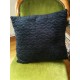 Coussin diamant noir à motif géométrique