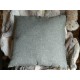 Coussin lisse vert uni 45 x 45