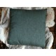 Coussin lisse vert foncé uni 45 x 45