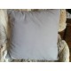 Coussin gris à tissu doux uni 45 x 45