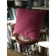 Coussin rose à tissu doux uni 45 x 45