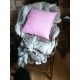 Coussin lisse rose brillant 45 x 45