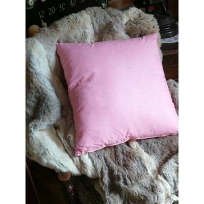 Coussin lisse rose brillant 45 x 45