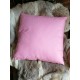 Coussin lisse rose brillant 45 x 45