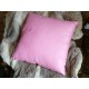 Coussin lisse rose brillant 45 x 45