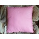 Coussin lisse rose brillant 45 x 45