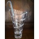 Vase en cristal de forme spirale