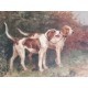 Huile sur toile par Charles andré Reyne Chiens de chasse