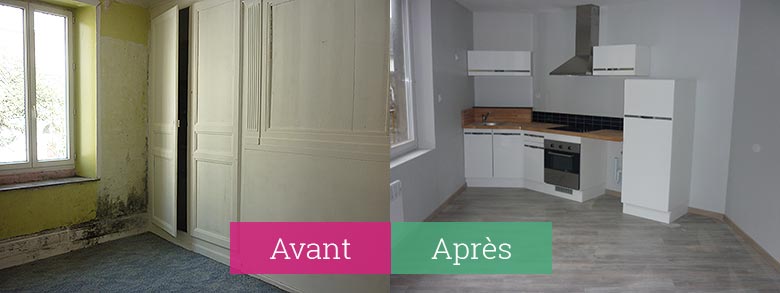 Rénovation d'appartements 1 (avant/après)